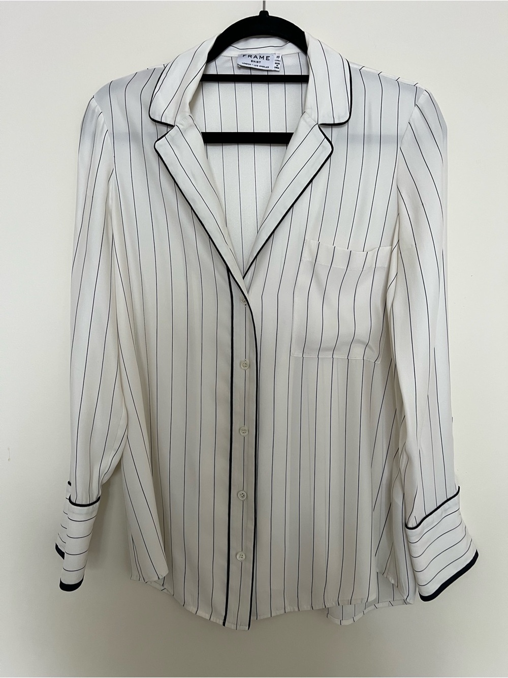 Frame Silk Pajama Style Top